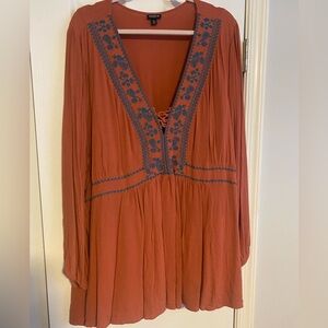 Orange long sleeve top